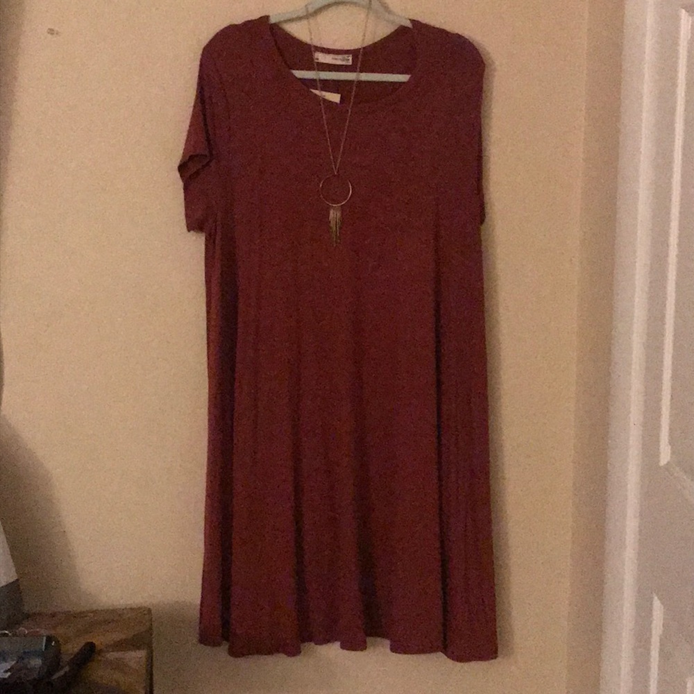 Brown flowy dress